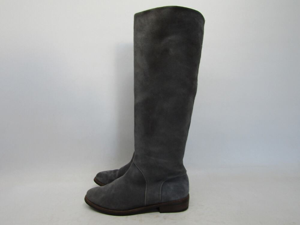 UGG Womens Size 7.5 M Gray Suede Zip Knee High Fashion Boots